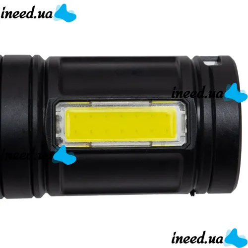 Cordless Handheld Flashlight X-Balog LF-S09 LED Portable Camping Flashlight, Portable Camping Spotlight with USB Black