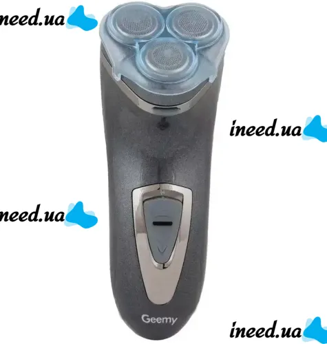 Мужская аккумуляторная электробритва Gemei GM-7500 с тремя головками для сухого бритья, Беспроводная роторная бритва с тримером для бороды и усов