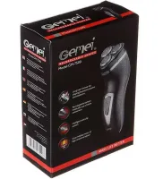 Мужская аккумуляторная электробритва Gemei GM-7500 с тремя головками для сухого бритья, Беспроводная роторная бритва с тримером для бороды и усов