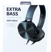Overhead Wired Headphones with Extra Bass MDR-XB450BT Black Headset, Full-size Headphones with MP3 Player and mini jack 3.5 mm Headset Black