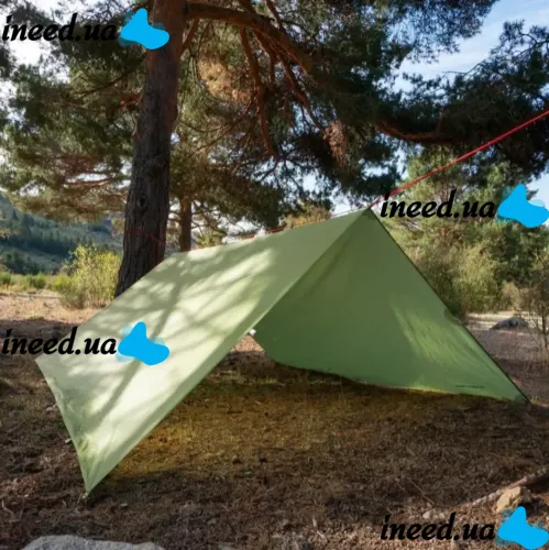 Travel Waterproof Awning MHZ NF-00008365 Green 3x3 m from rain and sun, Camping Tent with Silicone coating in a Green cover