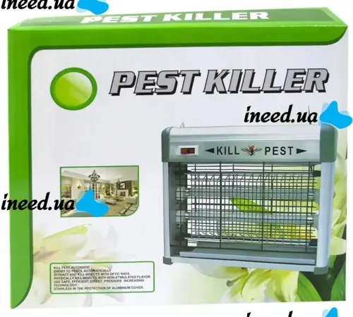Электрическая светодиодная лампа ловушка Pest Killer BK-L4 для летающих насекомых 4W, Уничтожитель комаров и мух MAG-759 4Вт от сети Белый