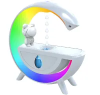 Anti-gravity Humidifier Night Light with Astronaut RGB T00K8 with Backlight, Diffuser with Astronaut 350ml with Drip Effect from USB White