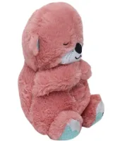 Светящаяся дышащая Выдра Fisher Price FXC66 30 см с дыханием для сна детей, мягкая плюшевая игрушка музыкальный ночник от батареек Розовая