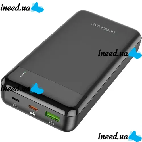 Внешний аккумулятор повербанк Power Bank Borofone BJ19A 20000mAh PD20W+QC3.0 с быстрой зарядкой, Портативное зарядное устройство батарея 2 выхода