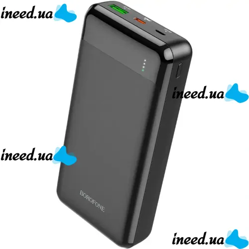Внешний аккумулятор повербанк Power Bank Borofone BJ19A 20000mAh PD20W+QC3.0 с быстрой зарядкой, Портативное зарядное устройство батарея 2 выхода