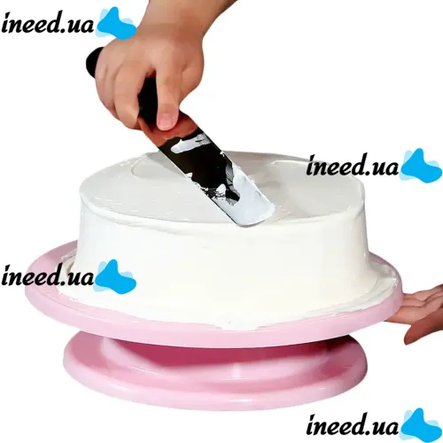 Вращающаяся подставка Cake Turntable для изготовления и декорирования торта 28 cм Тортовница, Поворотный стол поднос для украшения торта 360 градусов