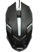 Игровая проводная компьютерная мышка Jedel M66 с RGB подсветкой для компьютера и ноутбука, Геймерская USB мышь 1000DPI для ПК 95543 Черная