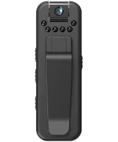 Нагрудная боди камера видеонаблюдения Wi-fi Jozuze L7 с поворотным объективом 1080p и датчиком движения, Видеокамера с диктофоном MD13 90° Черная