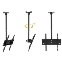 Потолочный кронштейн V-star D807 для телевизора и монитора 26-55", Потолочное крепление до 45 кг для ТВ, Крепеж на потолок для TV D-807 Черный