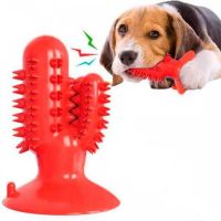 Жевательная игрушка для собак Bronzedog PetFun Dental кактус для чистки зубов на присоске с отверстием для еды, Чистящая зубная щетка Бронзедог