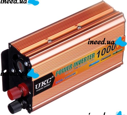 Автомобильный инвертор UKC 24V-220V 1000W авто преобразователь напряжения тока от прикуривателя и аккумулятора зарядное с защитой от перегрева 1000Вт