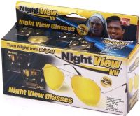 Водительские очки ночного видения для вождения ночью Night View NV Glasses, желтые поляризационные антибликовые авиаторы антифары с защитой для глаз