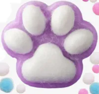 Силиконовая игрушка антистресс сквиш Кошачья лапка Squishy Toys с ворсинками для рук, Детская мялка лапа кота Моти Каваи с шариками 2410-4 для детей