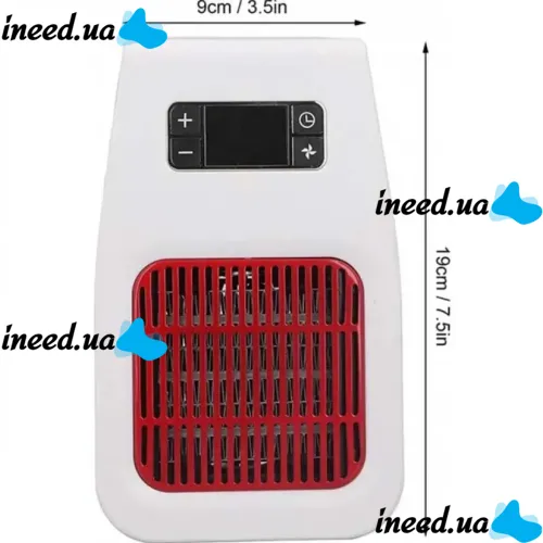Настольный электрический обогреватель UKC PH-8006 900W с пультом ДУ и таймером, Керамический портативный тепловентилятор с дисплеем от сети Белый