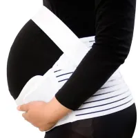 Elastic bandage Vitaly Prenatal Belt NJ-138 for pregnant women prenatal and postpartum, Breathable Belt for abdominal and back support with Velcro White