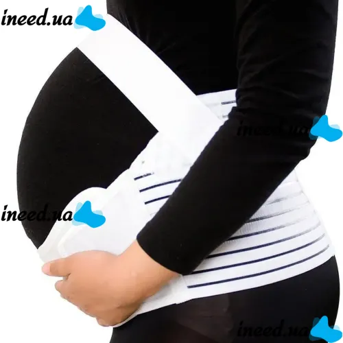 Elastic bandage Vitaly Prenatal Belt NJ-138 for pregnant women prenatal and postpartum, Breathable Belt for abdominal and back support with Velcro White