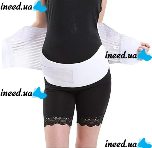 Elastic bandage Vitaly Prenatal Belt NJ-138 for pregnant women prenatal and postpartum, Breathable Belt for abdominal and back support with Velcro White