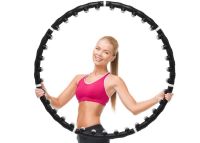 Спортивный массажный обруч Hula Hoop (Хула хуп) Professional Massaging Exerciser, утяжеленный с магнитами хулахуп для похудения разборной Хула-хуп