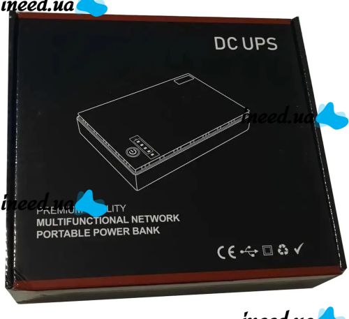 Источник бесперебойного питания ИБП UPS DC1018P для WI-Fi роутера 5V 9V 12V Power Bank 10400 mAh, бесперебойник 18W для модема коммутаторов и камер