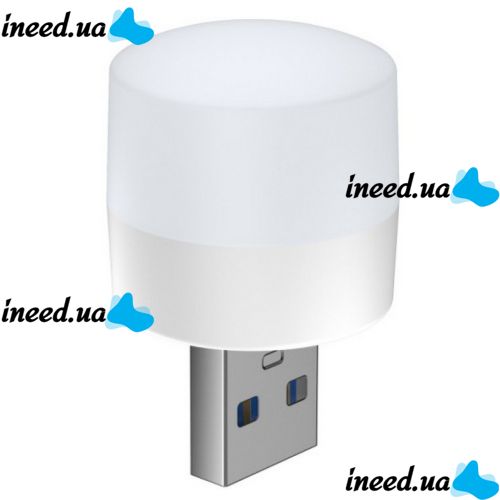 Светодиодная USB мини лампочка ночник Vkstar 1W Led Light BU-15 от Power Bank и ноутбука, Лампа фонарик 6000K от повербанка ПК 1Вт Холодный белый