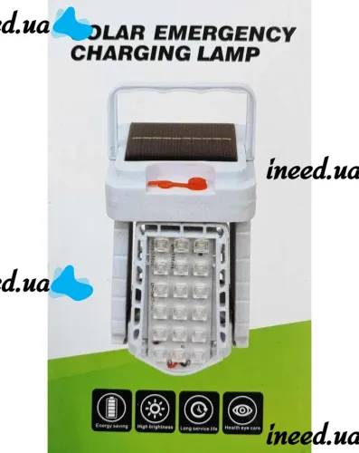 Camping Folding Lantern Solar X-Balog BL-2030 72Led Solar Powered, Rechargeable Folding Lamp Bailong 3 Modes with USB Charging White