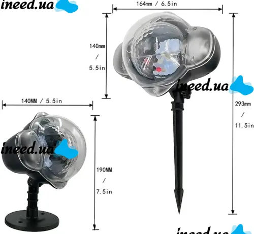 Уличный лазерный LED проектор Christmas Snowfall Projector WL-808 Снегопад с пультом, Светодиодный новогодний дискошар, Новогодняя уличная подсветка 