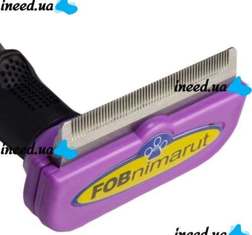 Фурминатор 6.8 см для вычесывания подшерстка у собак и кошек, Щетка FURminator для чистки шерсти животных 6.8 см с кнопкой, Щетка для груминга котов