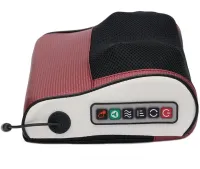 Массажная подушка для спины и шеи Massage Cushion FG214 3 режима работы с подогревом 24W Роликовый массажер FG-214 15 шариков от сети и прикуривателя