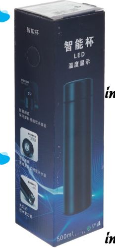 Умный термос Smart Cup 500 мл с LED датчиком индикатором температуры из нержавеющей стали, Вакуумный термос термокружка с дисплеем, экраном
