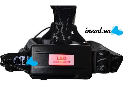 POLICE BL-2188B T6 50000W Headlamp with Zoom LED Waterproof Flashlight with Head Mount Battery Black