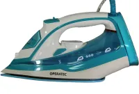 Manual steam iron Operatec OP-1003 2200W with ceramic sole steam regulator for ironing clothes OP1003 with steam from the mains 2200W Blue