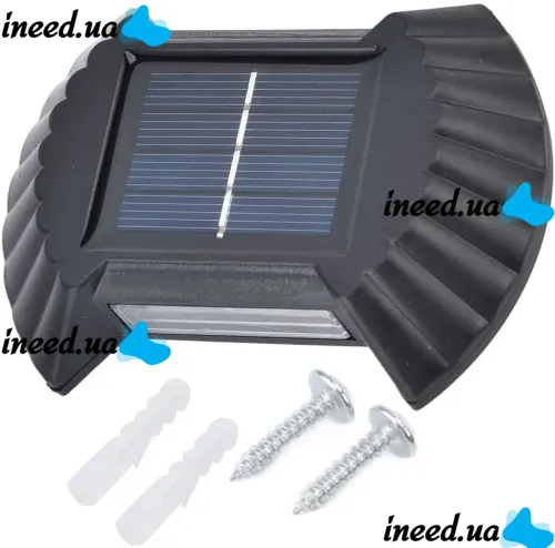 Настінний вуличний ліхтар прожектор Smart Solar Light JB-012 на сонячній батареї, акумуляторний світильник з сонячною панеллю на стіну Jb012 Чорний