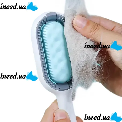 Универсальная щетка Pet Cleaning Hair LY-364 для сухого и влажного вычесывания собак и котов, Расческа для груминга животных с отсеком для воды