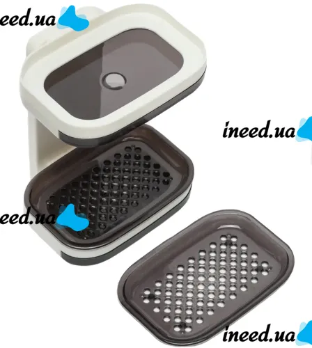 Настенная двойная мыльница органайзер для мыла Soap dish AND872 на липучке, Двухслойный держатель сушилка для губки 17х13х10см в ванную на стену