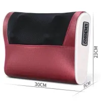 Массажная подушка для спины и шеи Massage Cushion FG214 3 режима работы с подогревом 24W Роликовый массажер FG-214 15 шариков от сети и прикуривателя