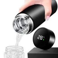 Умный термос Smart Cup 500 мл с LED датчиком индикатором температуры из нержавеющей стали, Вакуумный термос термокружка с дисплеем, экраном