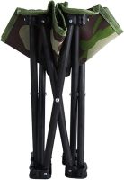 Туристическая складная табуретка Stool Folding Table ZDY01 до 130 кг с чехлом, Раскладной стул 28x28x24 см для рыбалки и пикника Камуфляжный