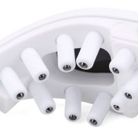 Магнитно акупунктурный массажер для глаз Healthy Eyes Massager KL-218, Массажные очки для зоны вокруг глаз 22 массажных пальчика, на батарейках Белые