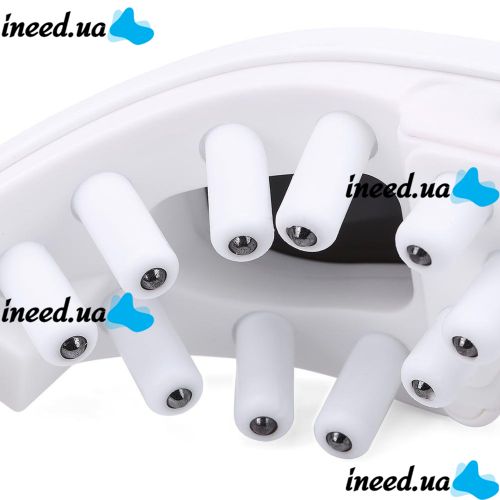 Магнитно акупунктурный массажер для глаз Healthy Eyes Massager KL-218, Массажные очки для зоны вокруг глаз 22 массажных пальчика, на батарейках Белые