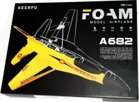 Радиоуправляемый самолет истребитель Keerpu FOAM A682 с пультом управления, Самолетик планер SU35 на радиоуправлении A-682 из пеноматериала Синий