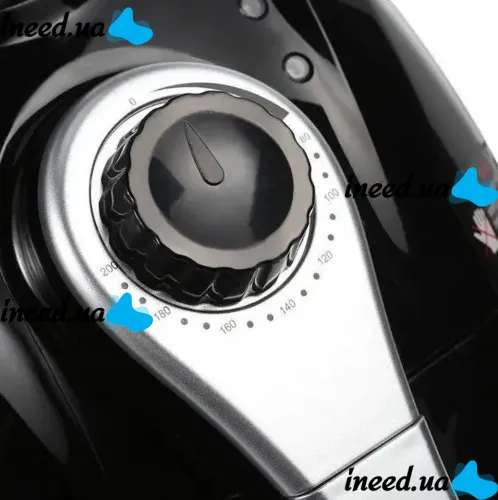 Аерофритюрниця мультипіч Domotec Airfryer Ms-3220 4.5 л з функцією аерогрилю для приготування їжі без масла 1300W, безмаслянная фритюрниця Чорна