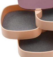 Вращающаяся шкатулка органайзер Rotatable Jewellery Organizer LD-688 для хранения ювелирных украшений 4 отделения с зеркалом, Футляр для бижутерии