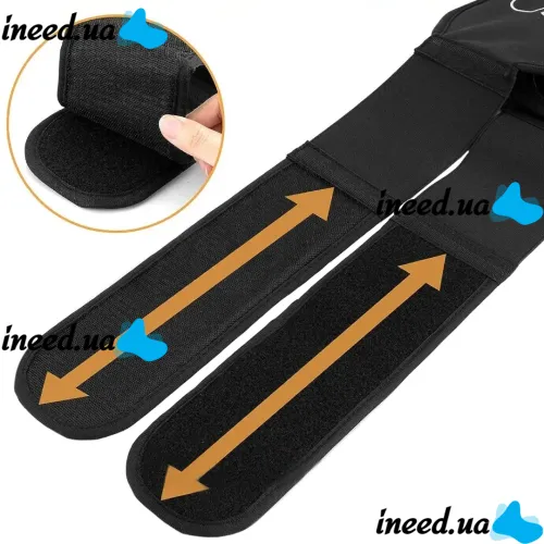 Електричний пояс-стимулятор для черевного преса Abdominal Toning Belt NY-82, масажер міостимулятор W24 для м'язів живота з 6 режимами від USB Чорний