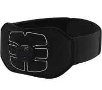 Електричний пояс-стимулятор для черевного преса Abdominal Toning Belt NY-82, масажер міостимулятор W24 для м'язів живота з 6 режимами від USB Чорний