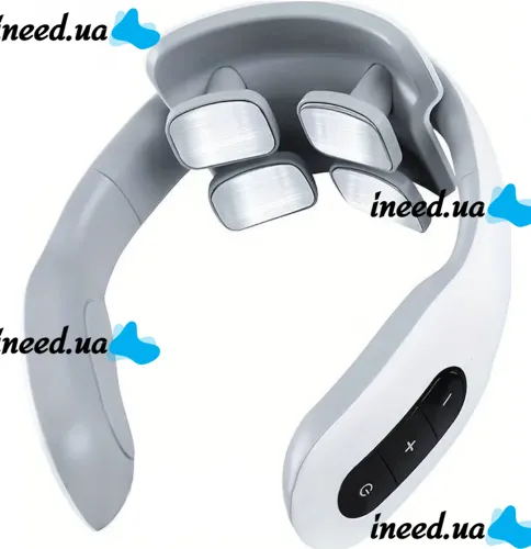 Электроимпульсный миостимулятор массажер для шеи Smart Neck Massage MD-066 с USB 1200 мАч, Многофункциональный электромассажер для мышц MD-061