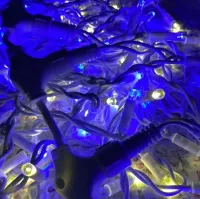Внутренняя светодиодная гирлянда Водопад Флаг Украины 2x2 м 160 LED диодов Сине желтая, Патриотическая гирлянда штора Xmas 8 режимов от USB