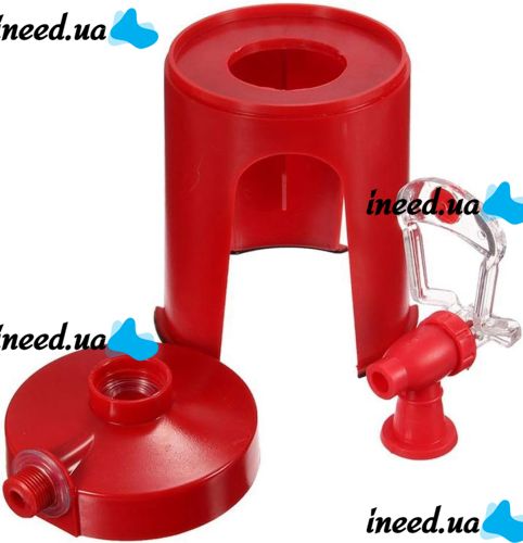 Mini Cooler for Plastic Bottle Fizz Saver, Soda Dispenser with Tap, Dispenser for Carbonated Drinks with Valve Red