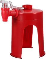 Mini Cooler for Plastic Bottle Fizz Saver, Soda Dispenser with Tap, Dispenser for Carbonated Drinks with Valve Red