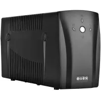 Аварийный бесперебойник ИБП S-Link SL-UP650 650VA 390w на 2 розетки Источник бесперебойного питания 7Ah для защиты от нестабильного электропитания